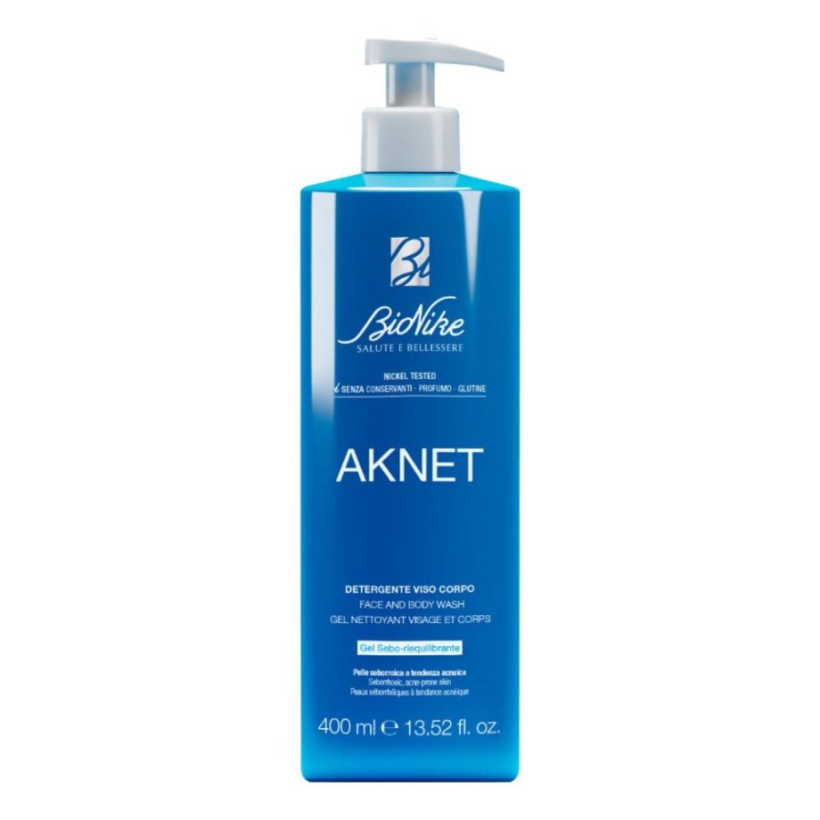 AKNET DETERGENTE VISO-CORPO 400 ML - Farmacia Artemisia di Montecuollo Dott. Angelo snc