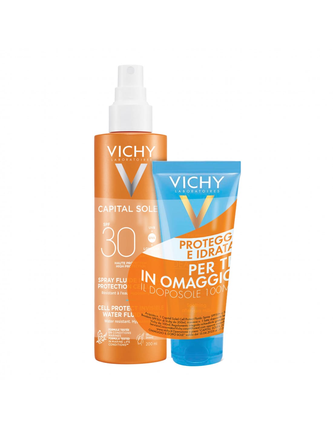 CAPITAL SOLEIL SLEEVER BEACH PROTECT SPRAY SPF30 + DOPOSOLE VICHY 100 ML - Farmacia Artemisia di Montecuollo Dott. Angelo snc