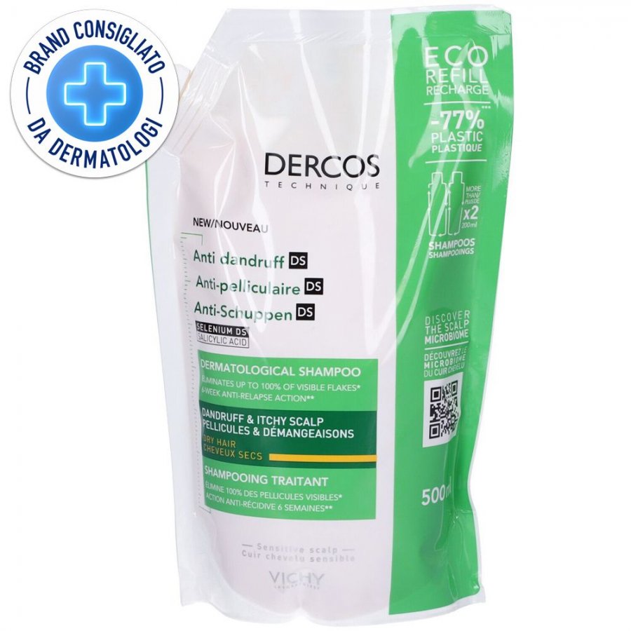 DERCOS TECHNIQUE ANTI-DAND DENSISOL SERUM DRY REFILL 500 ML - Farmacia Artemisia di Montecuollo Dott. Angelo snc