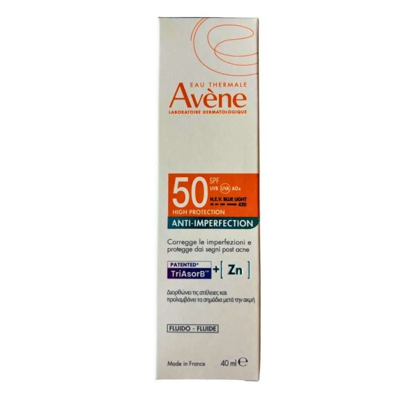 EAU THERMALE AVENE SOLARE FLUIDO ANTI-IMPERFEZIONI SPF50 40 ML - Farmacia Artemisia di Montecuollo Dott. Angelo snc
