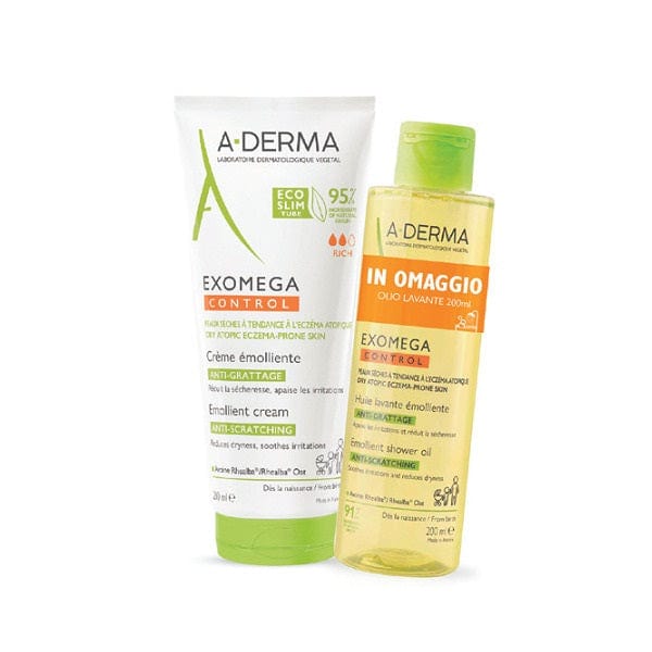 EXOMEGA CONTROL CREMA EMOLLLIENTE 200 ML + OLIO LAVANTE 200 ML - Farmacia Artemisia di Montecuollo Dott. Angelo snc