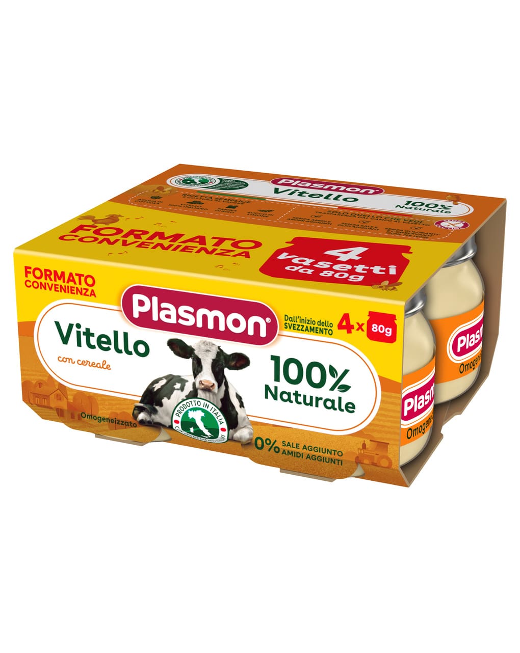 PLASMON OMOGENEIZZATO VITELLO 4 X 80 G - Farmacia Artemisia di Montecuollo Dott. Angelo snc
