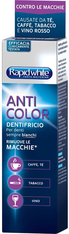 RAPID WHITE DENTIFRICIO ANTICOLOR 75 ML - Farmacia Artemisia di Montecuollo Dott. Angelo snc