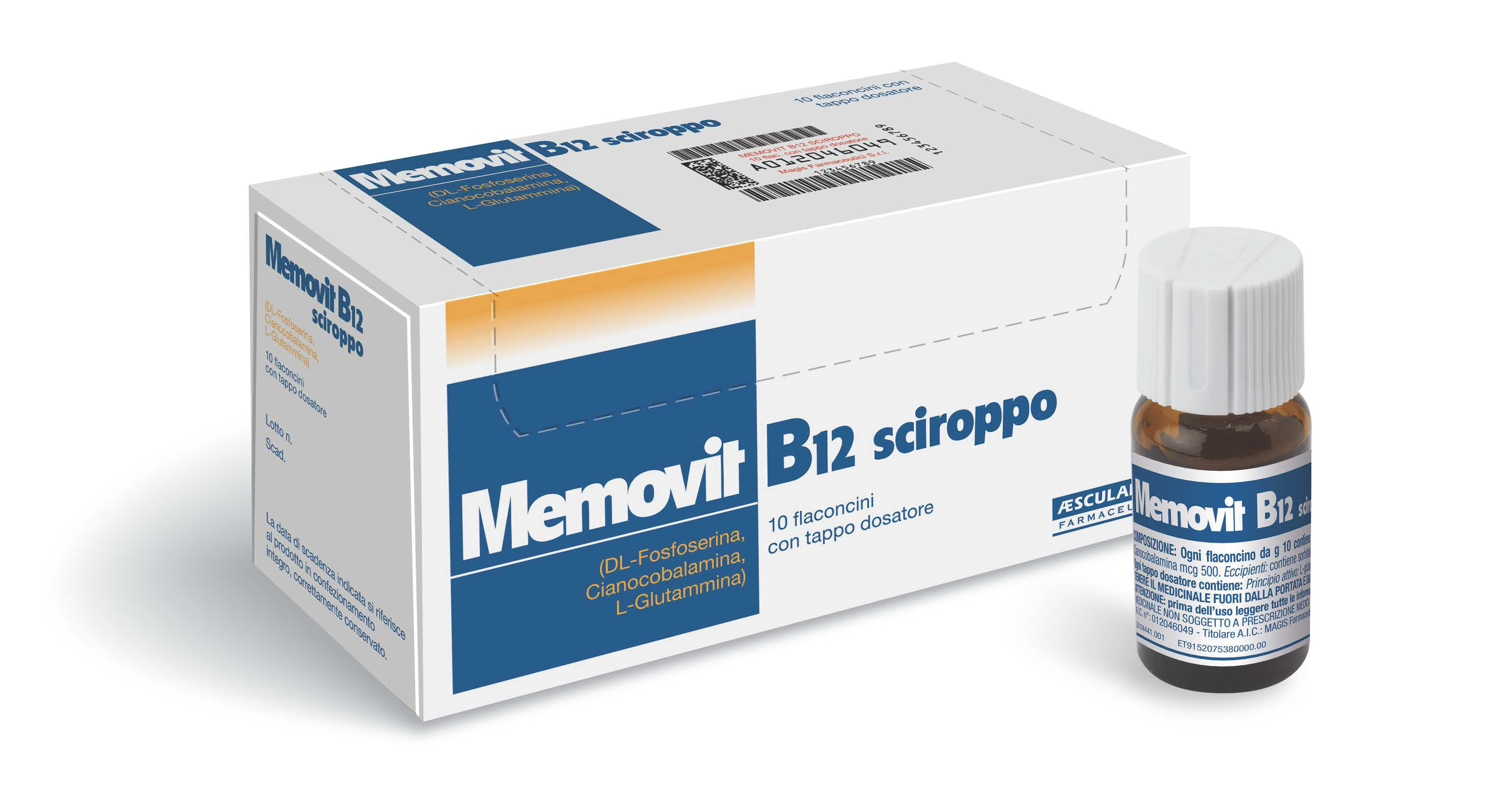 MEMOVIT B12*OS SCIR 10FL - Farmacia Artemisia di Montecuollo Dott. Angelo snc
