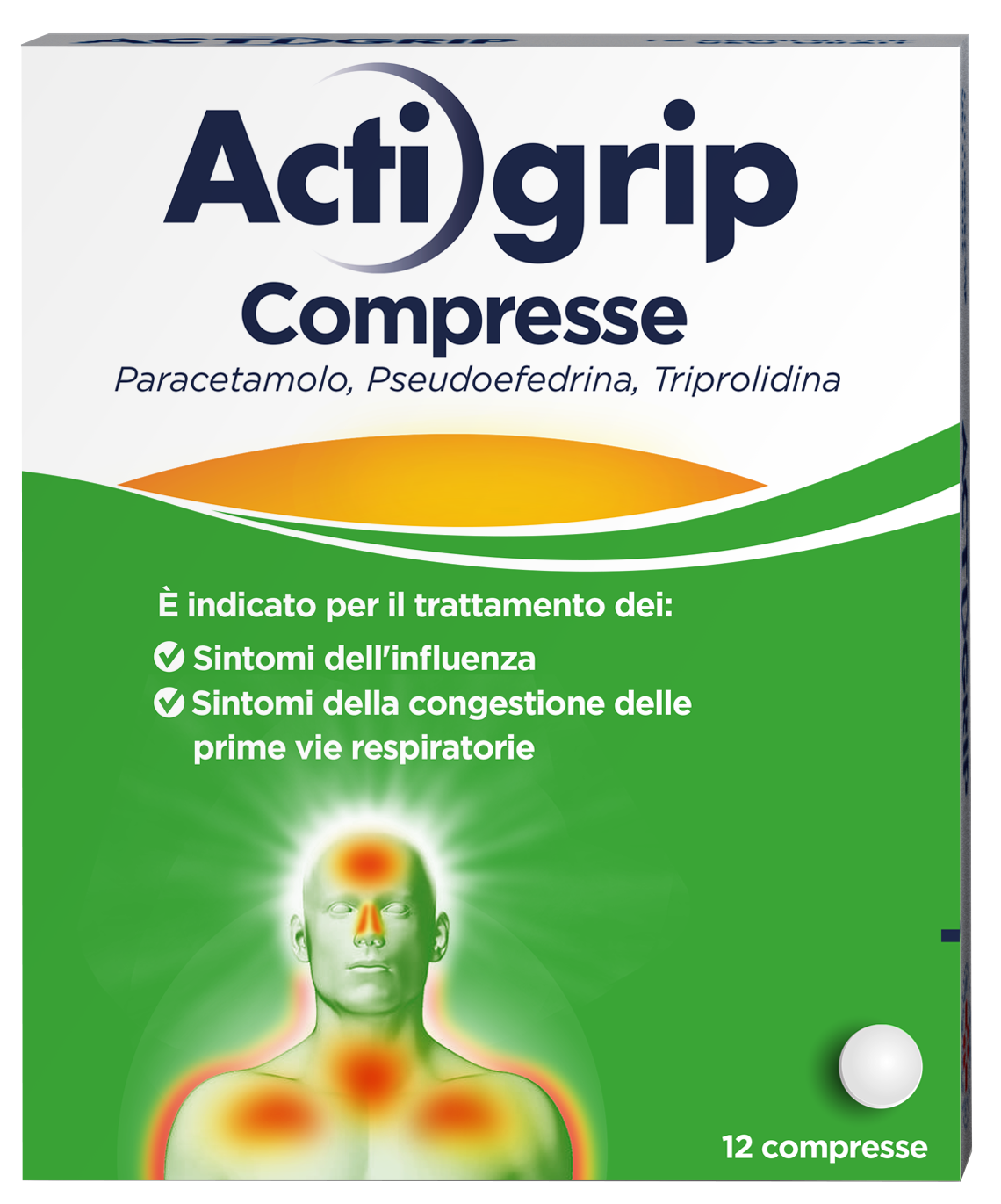 ACTIGRIP*12CPR 2,5+60+500MG - Farmacia Artemisia di Montecuollo Dott. Angelo snc