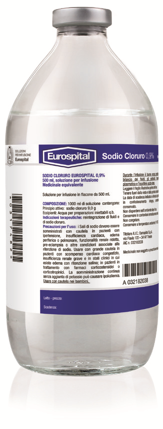 SODIO CLORURO EUROS*0,9% 500ML - Farmacia Artemisia di Montecuollo Dott. Angelo snc