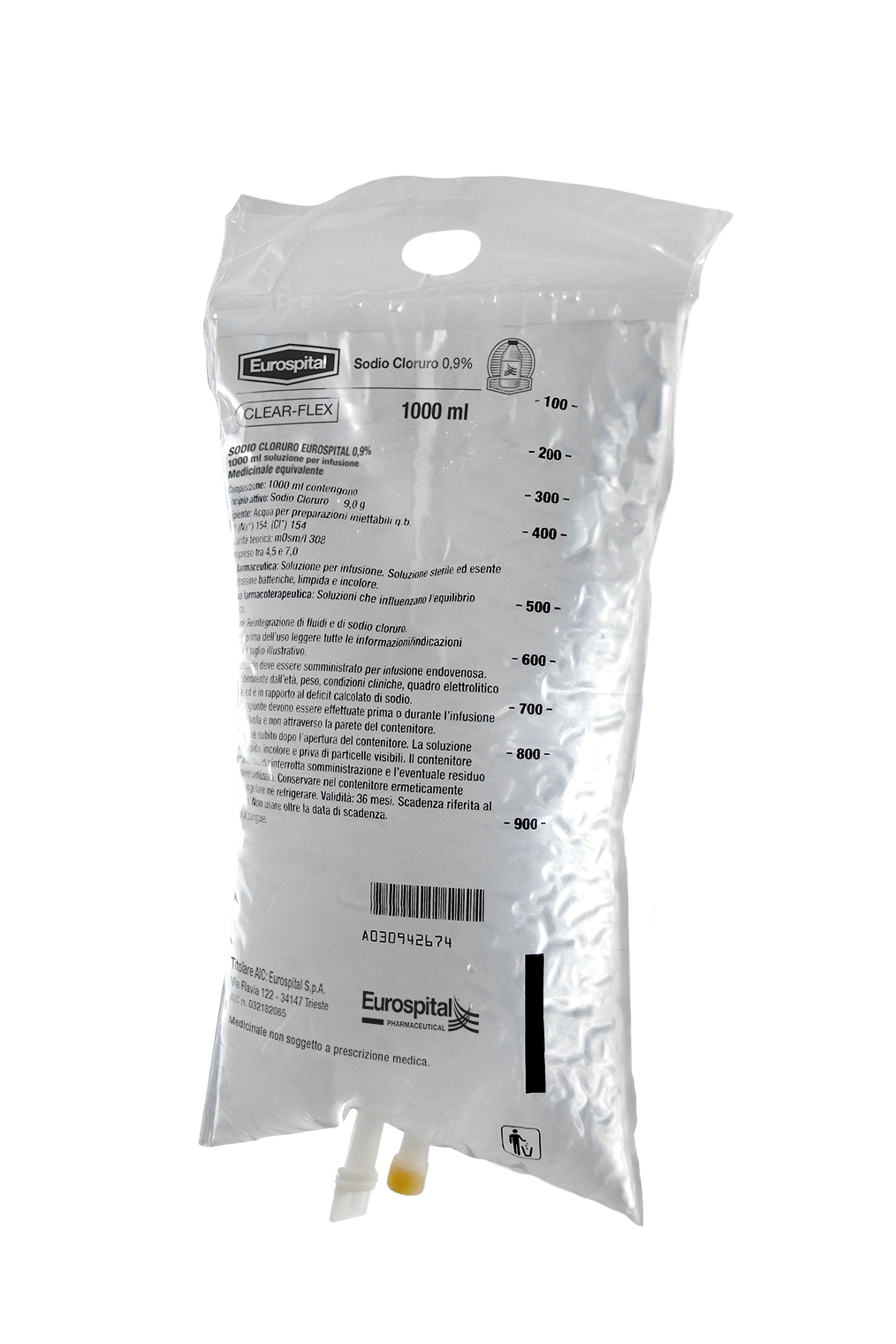 SODIO CLORURO EUROS*0,9%1000ML - Farmacia Artemisia di Montecuollo Dott. Angelo snc