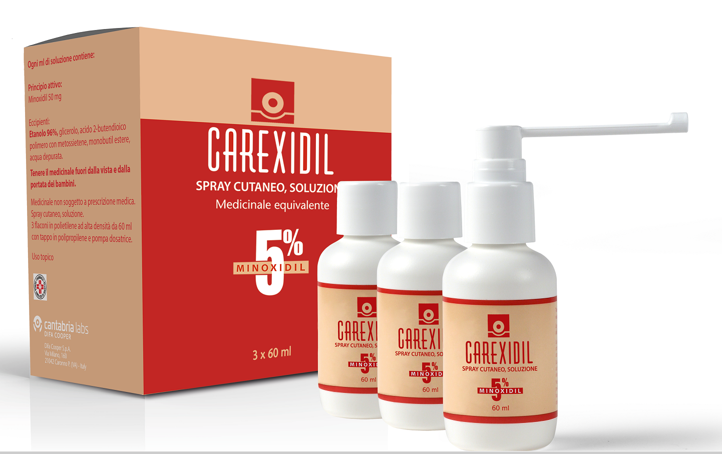 CAREXIDIL*3FL SOLUZ CUT 60ML5% - Farmacia Artemisia di Montecuollo Dott. Angelo snc