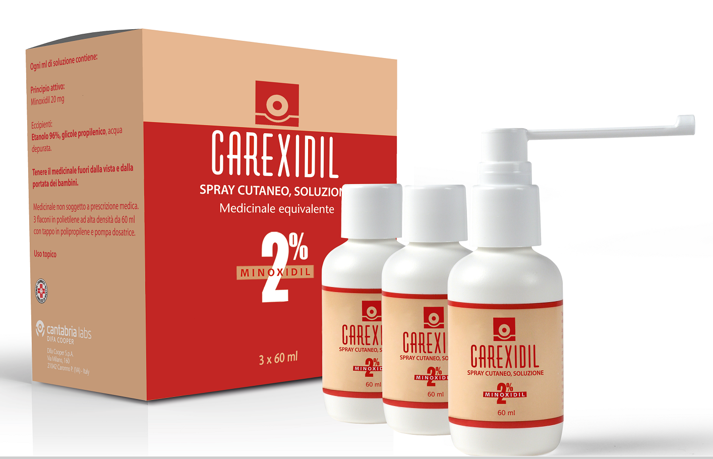 CAREXIDIL*3FL SOLUZ CUT 60ML2% - Farmacia Artemisia di Montecuollo Dott. Angelo snc