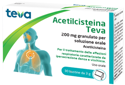 ACETILCISTEINA TEVA*30BS 200MG - Farmacia Artemisia di Montecuollo Dott. Angelo snc