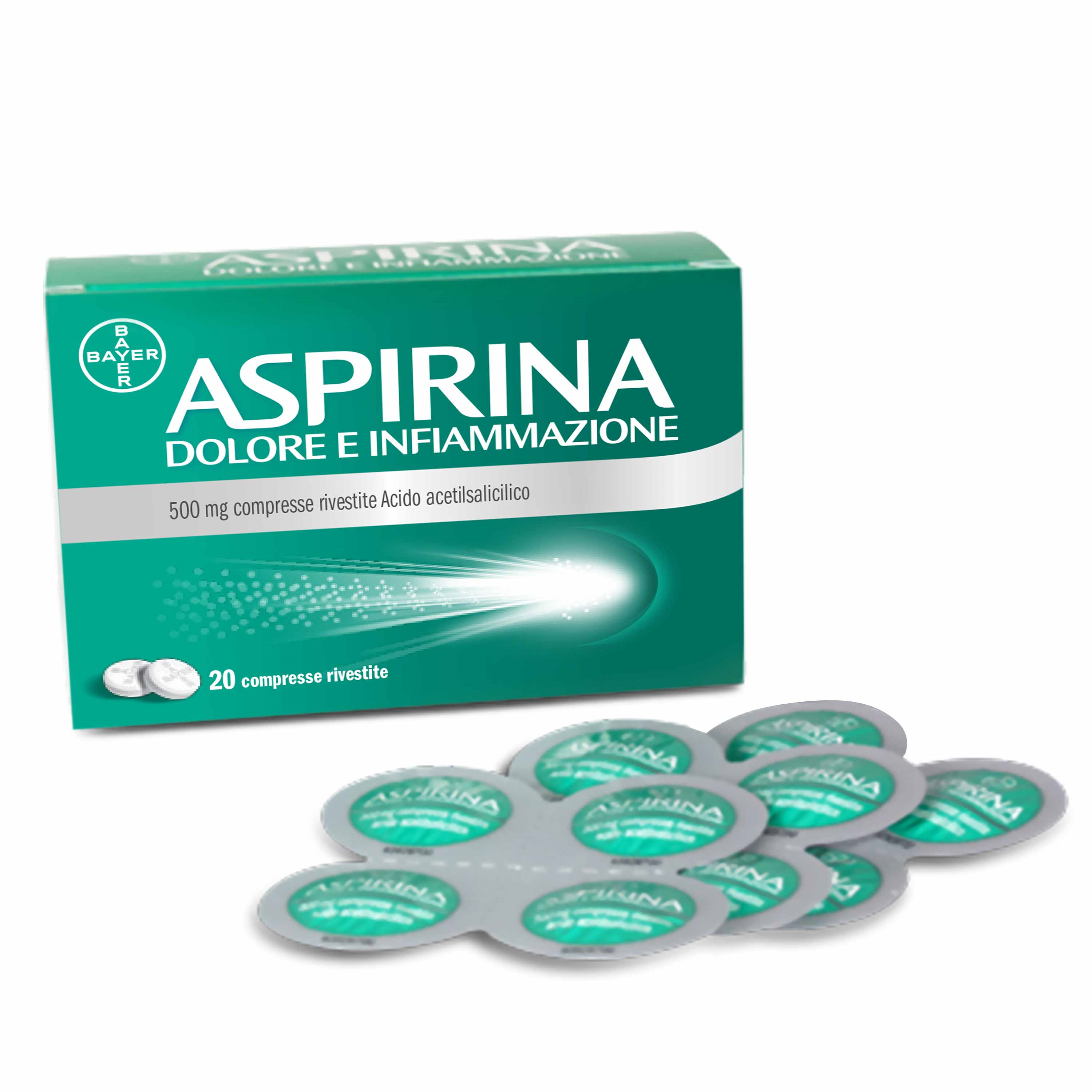 ASPIRINA DOLORE INF*20CPR500MG - Farmacia Artemisia di Montecuollo Dott. Angelo snc