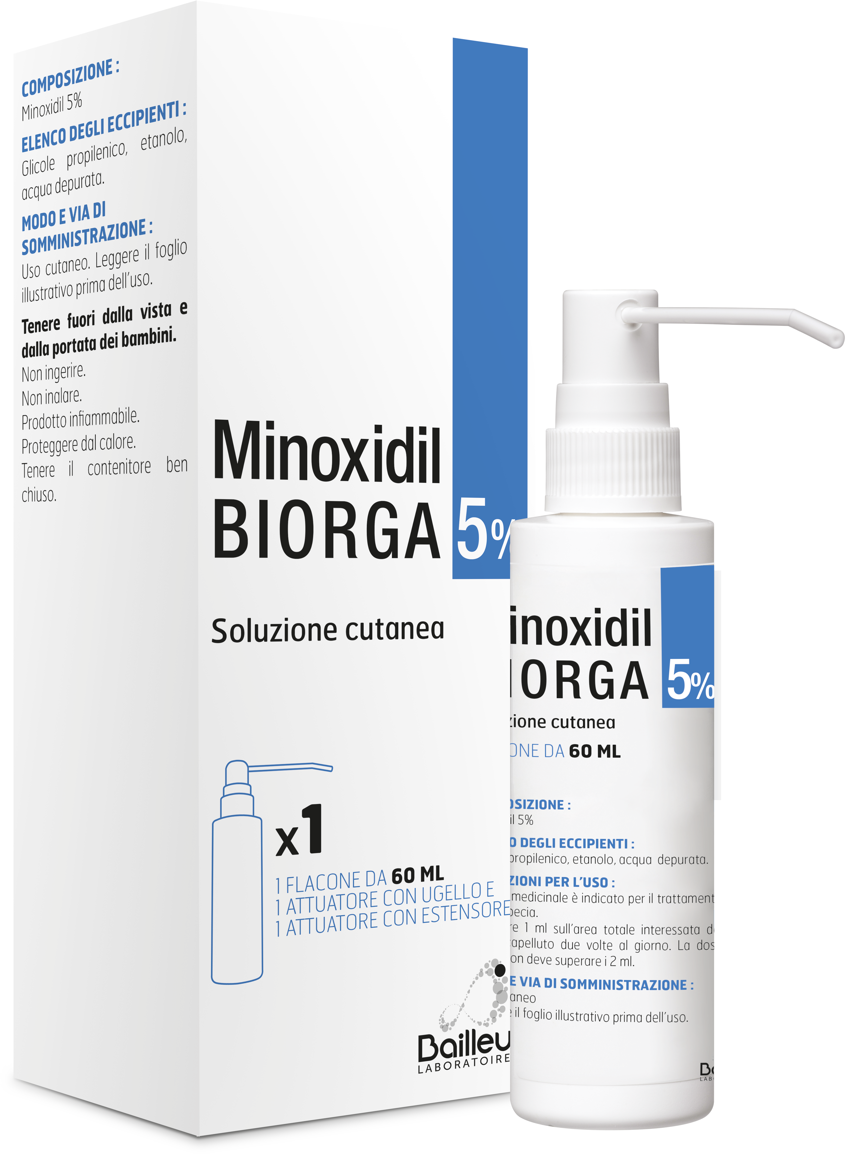 MINOXIDIL BIORGA*SOL CUT60ML5% - Farmacia Artemisia di Montecuollo Dott. Angelo snc