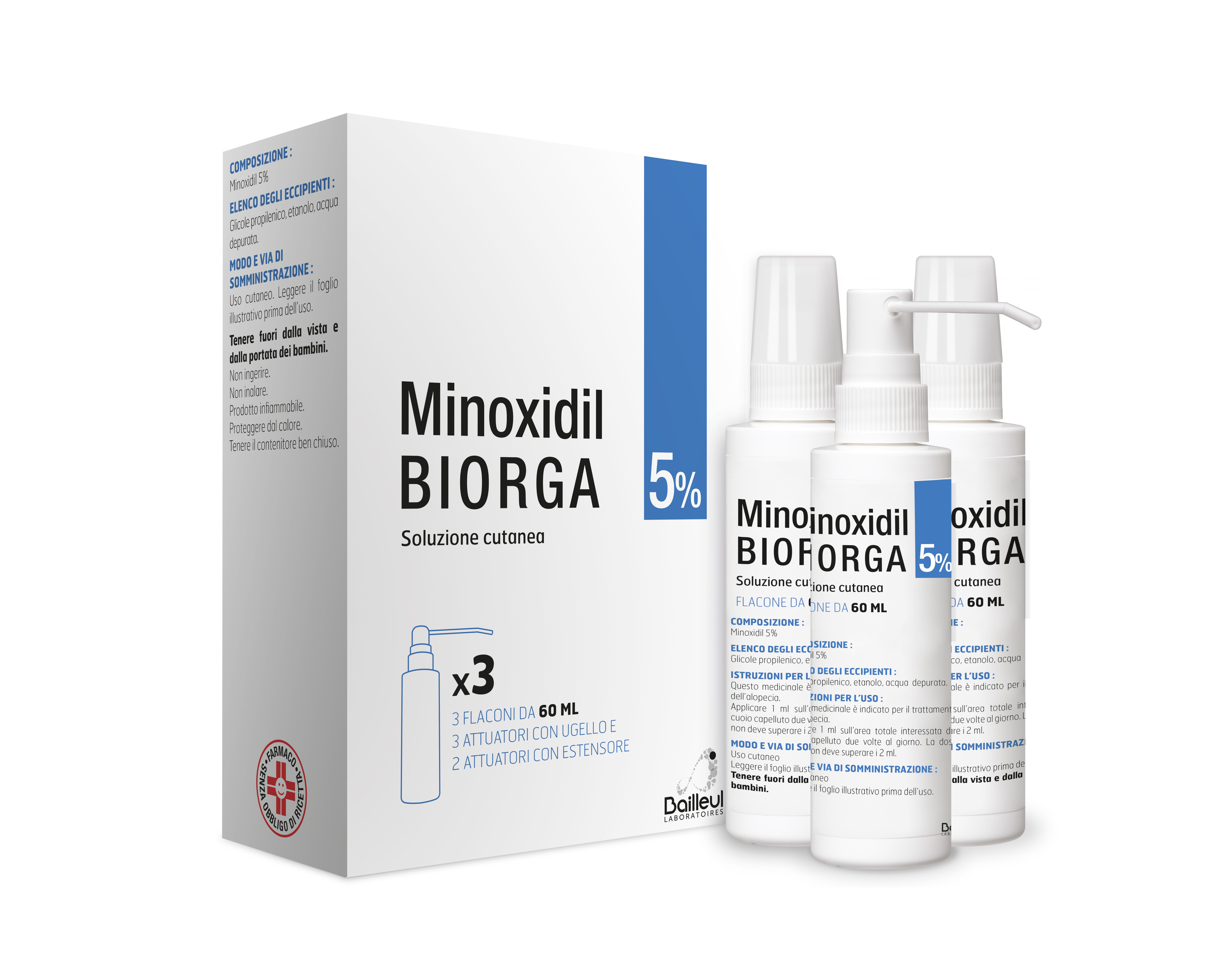 MINOXIDIL BIORGA*SOL CUT 3FL5% - Farmacia Artemisia di Montecuollo Dott. Angelo snc