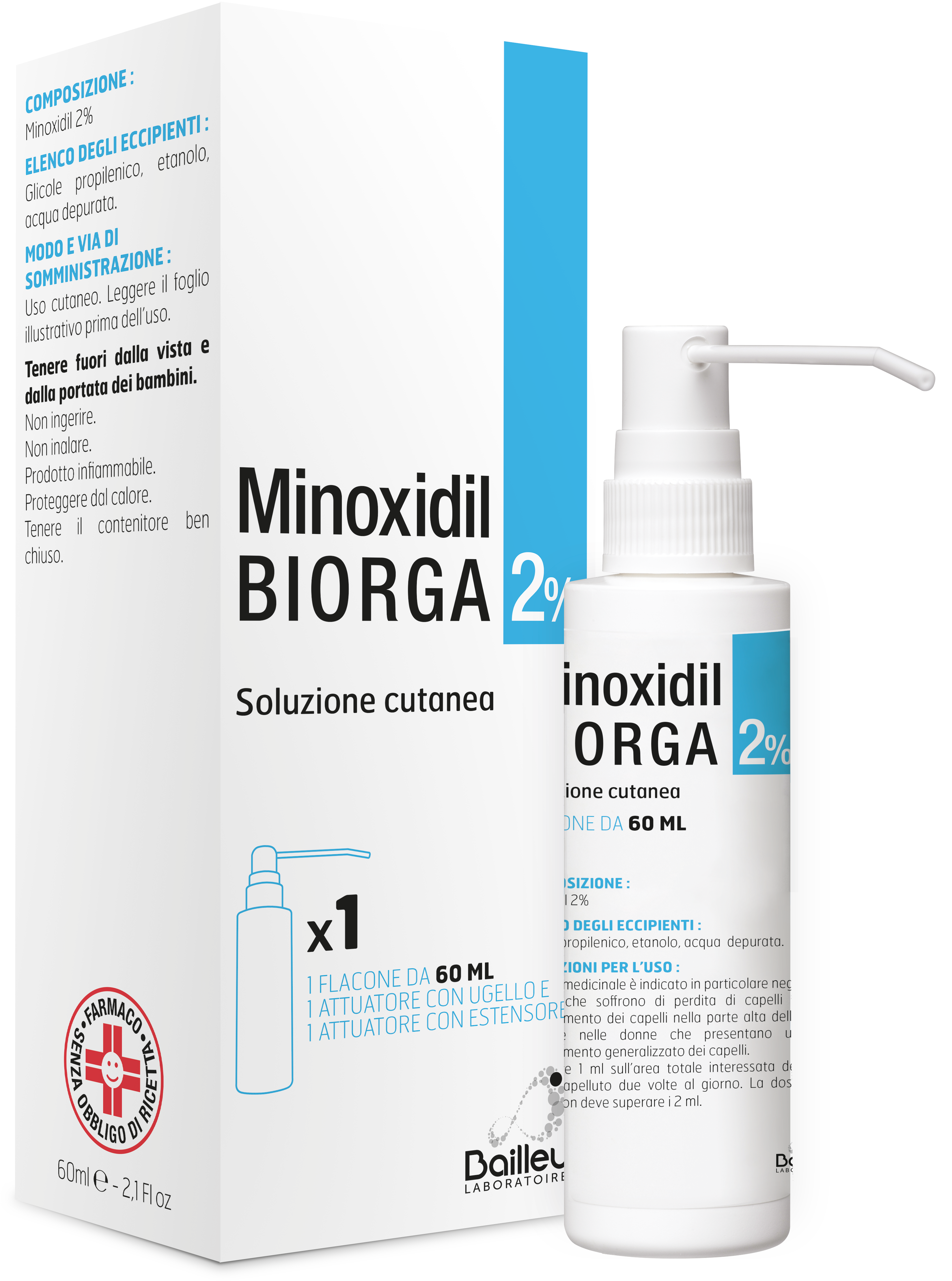MINOXIDIL BIORGA*SOL CUT60ML2% - Farmacia Artemisia di Montecuollo Dott. Angelo snc