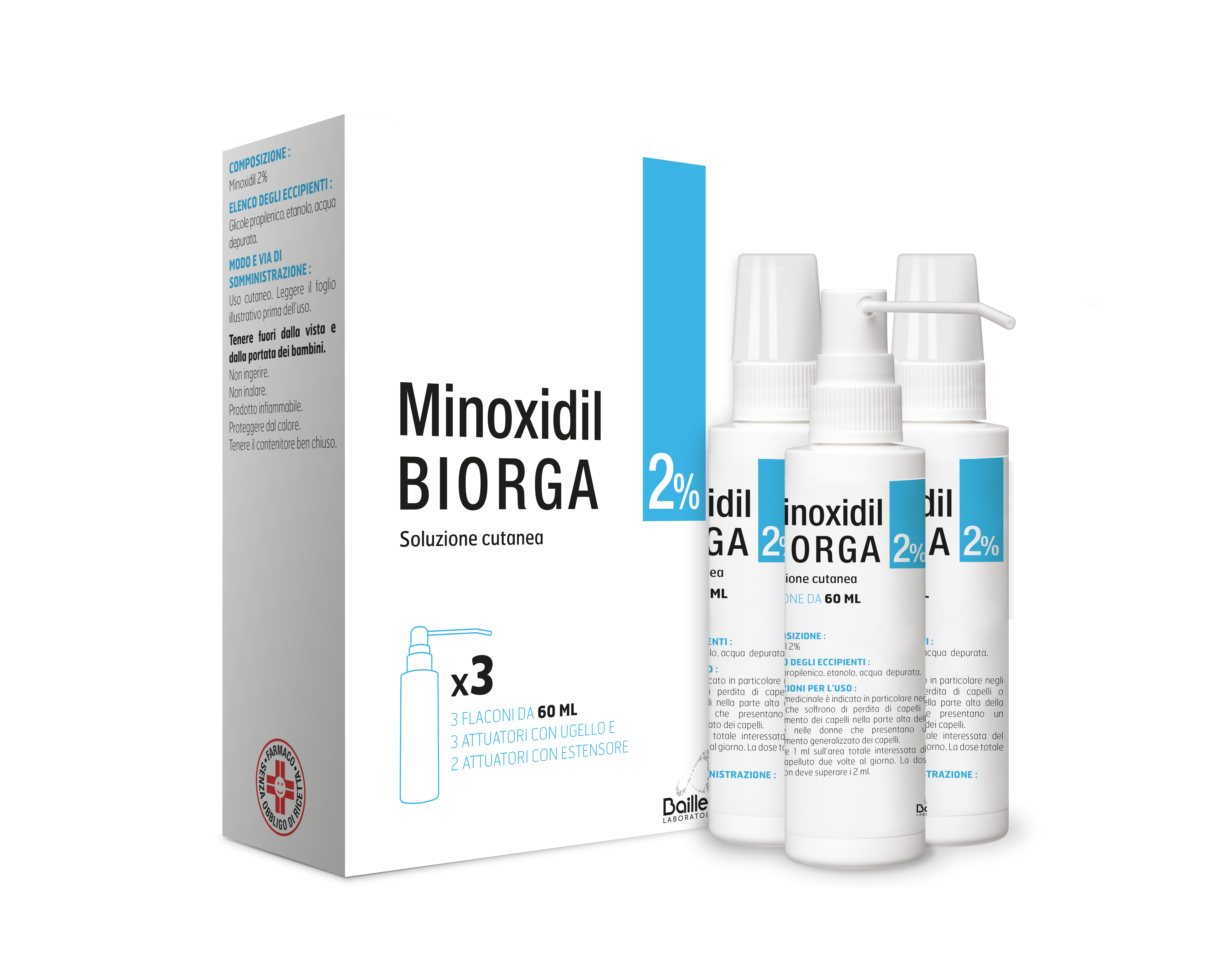 MINOXIDIL BIORGA*SOL CUT 3FL2% - Farmacia Artemisia di Montecuollo Dott. Angelo snc