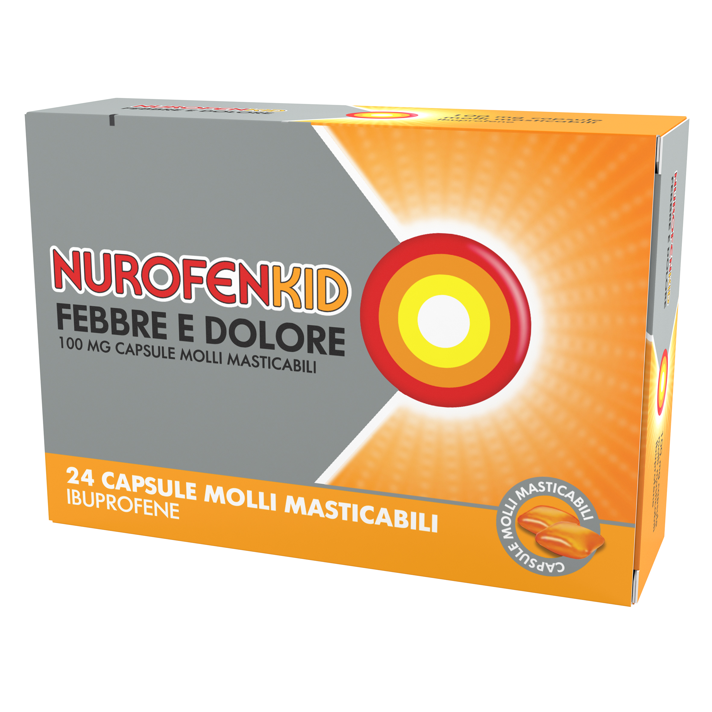NUROFENKID FEBBRE D*24CPS100MG - Farmacia Artemisia di Montecuollo Dott. Angelo snc