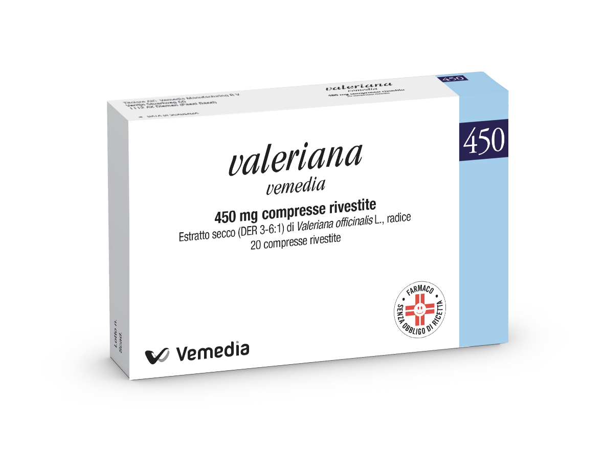 VALERIANA VEMEDIA*20CPR RIV450 - Farmacia Artemisia di Montecuollo Dott. Angelo snc