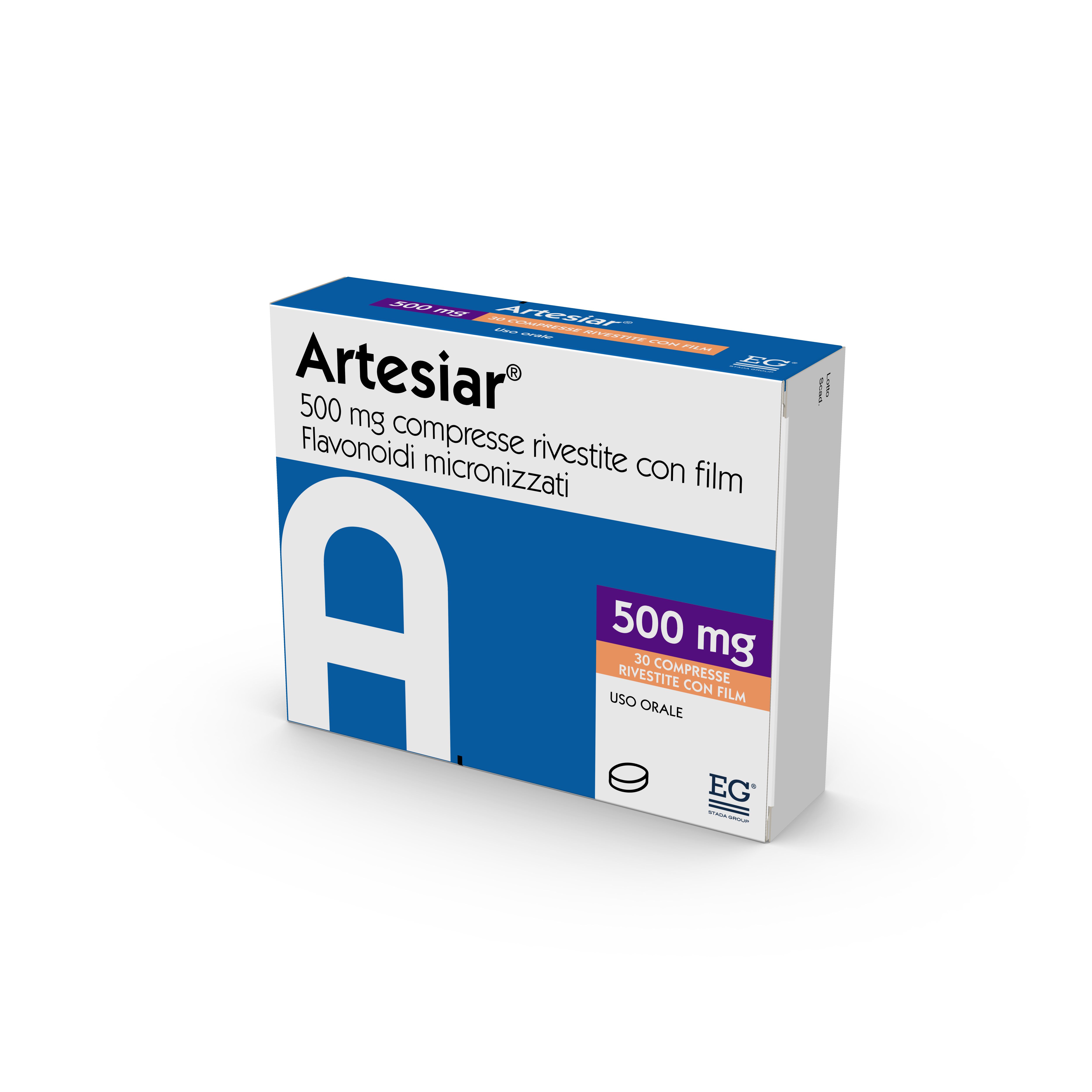 ARTESIAR*30CPR RIV 500MG - Farmacia Artemisia di Montecuollo Dott. Angelo snc