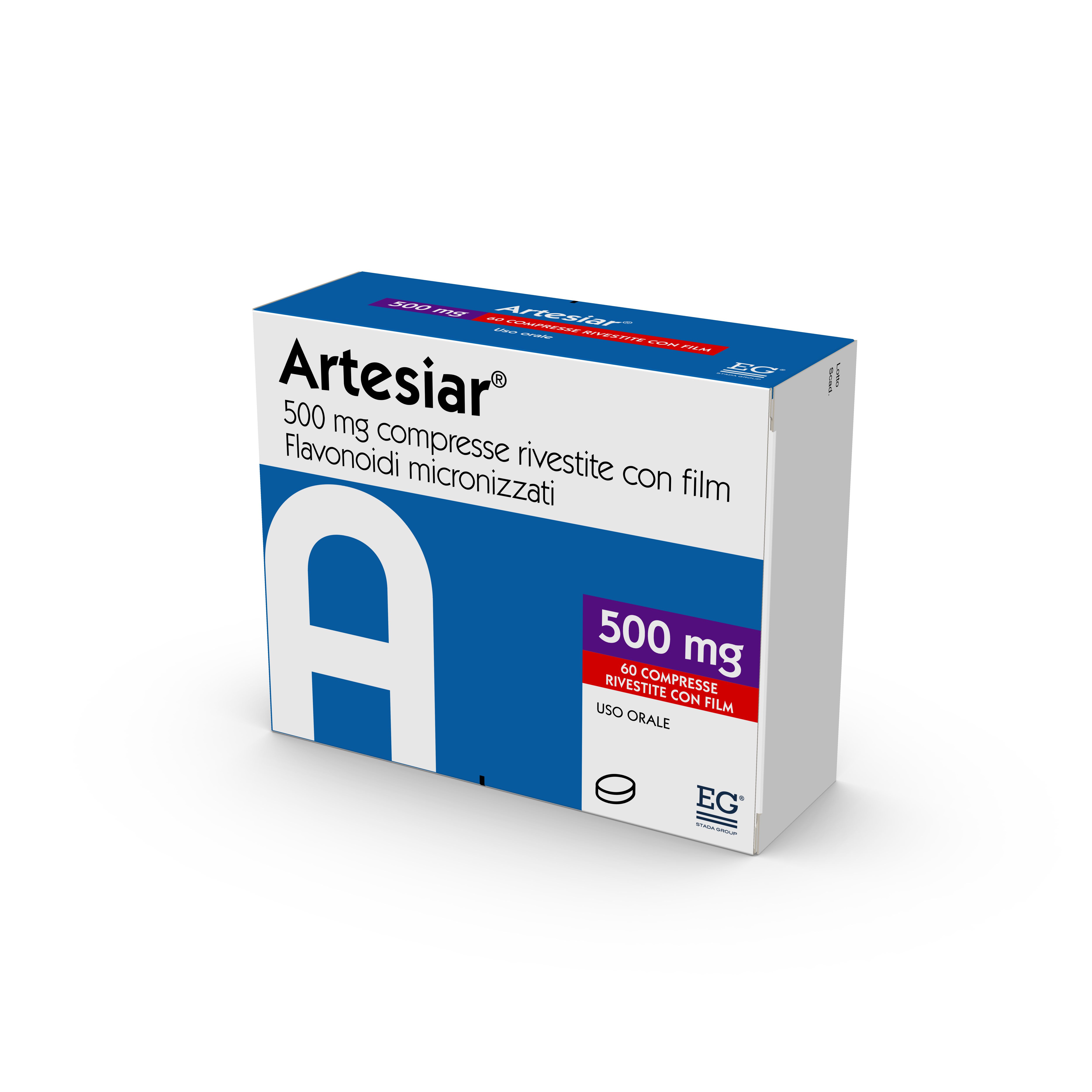 ARTESIAR*60CPR RIV 500MG - Farmacia Artemisia di Montecuollo Dott. Angelo snc
