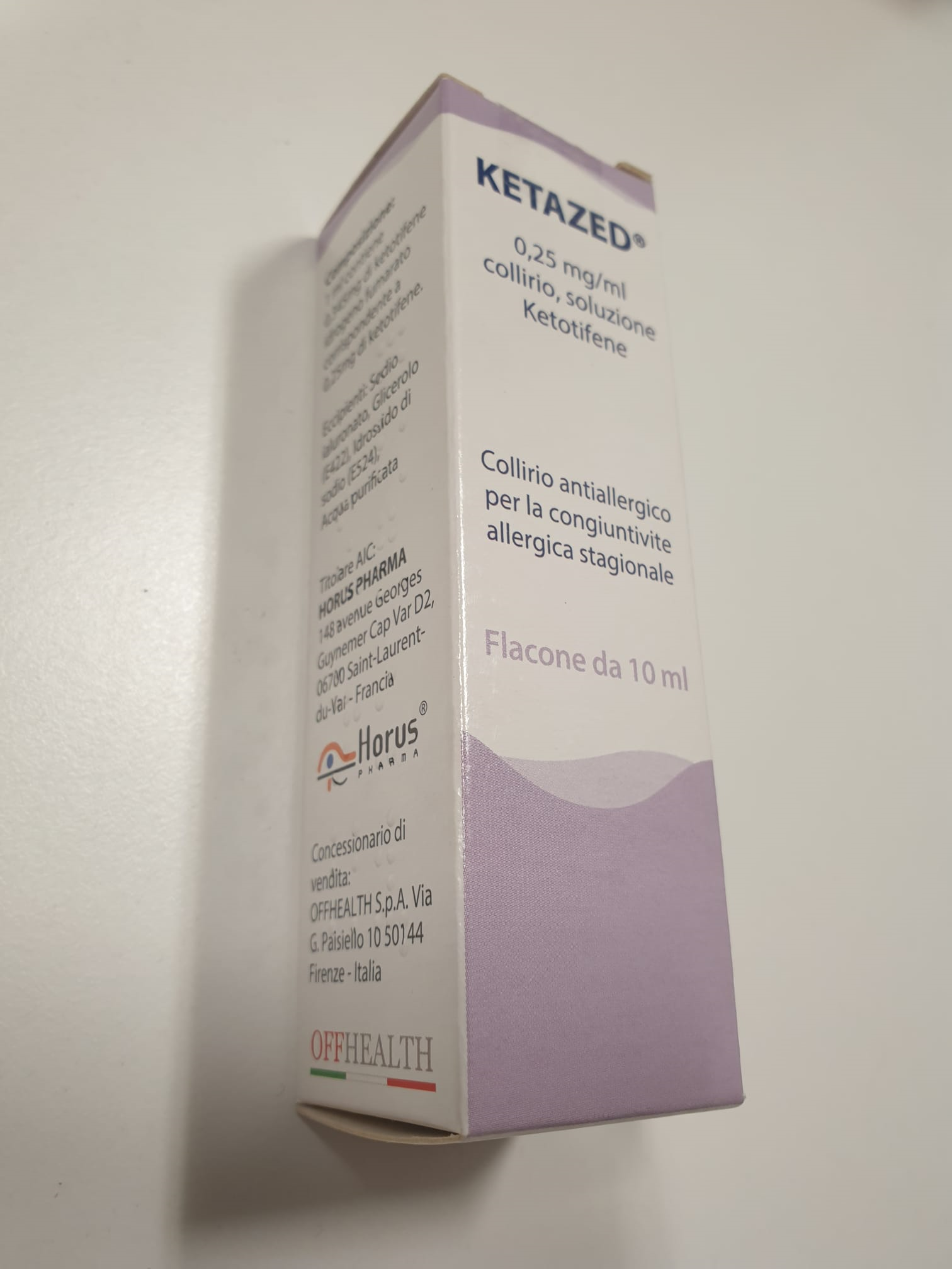 KETAZED*COLL FL 10ML 0,25MG/ML - Farmacia Artemisia di Montecuollo Dott. Angelo snc