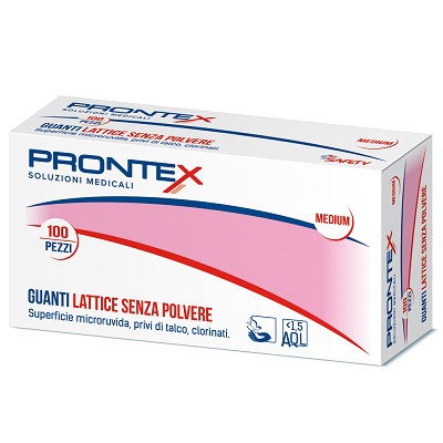 PRONTEX GUANTO IN LATTICE SENZA POLVERE PICCOLO 100 PEZZI - Farmacia Artemisia di Montecuollo Dott. Angelo snc