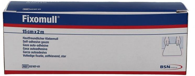 FASCIA AUTOADESIVA IPOALLERGENICA FISSAGGIO SU AMPIA SUPERFICIE FIXOMULL. SUPPORTO IN GARZA DI VISCOSA COLORE BIANCO MASSA IN POLICARBONATO SENZA RESINE E GOMME NATURALI. 15X1000CM - Farmacia Artemisia di Montecuollo Dott. Angelo snc