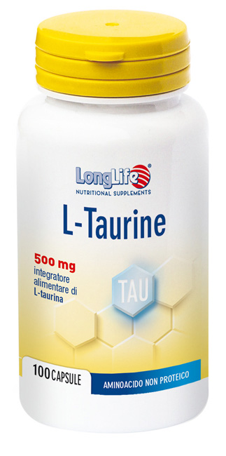 LONGLIFE L-TAURINE 500 MG 100 CAPSULE DI GELATINA DA 6,2 G - Farmacia Artemisia di Montecuollo Dott. Angelo snc