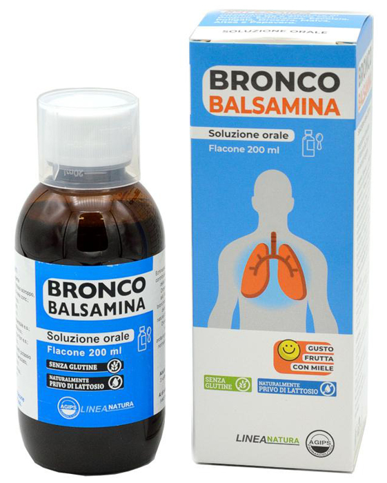 BRONCOBALSAMINA SOLUZIONE ORALE 200 ML GUSTO FRUTTA CON MIELE - Farmacia Artemisia di Montecuollo Dott. Angelo snc