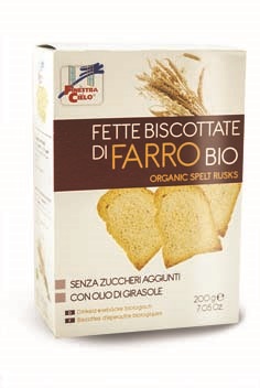 FSC FETTE BISCOTTATE DI FARRO BIO SENZA ZUCCHERI AGGIUNTI CON OLIO DI GIRASOLE SENZA OLIO DI PALMA 200 G - Farmacia Artemisia di Montecuollo Dott. Angelo snc