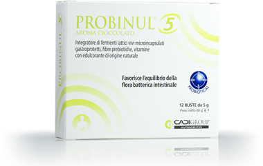 PROBINUL 5 12 BUSTINE 5 G AROMA CIOCCOLATO - Farmacia Artemisia di Montecuollo Dott. Angelo snc