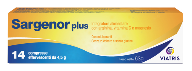 SARGENOR PLUS 14 COMPRESSE EFFERVESCENTI DA 4,5 G - Farmacia Artemisia di Montecuollo Dott. Angelo snc