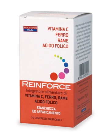 REINFORCE FERRO + RAME + VITAMINA C 30 COMPRESSE MASTICABILI - Farmacia Artemisia di Montecuollo Dott. Angelo snc