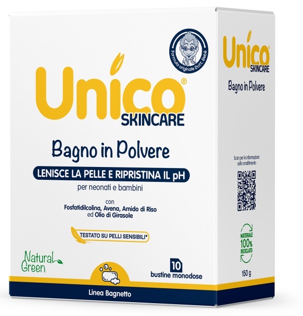 UNICO BAGNO NEONATI BAMBINI 10 BUSTINE 15 G - Farmacia Artemisia di Montecuollo Dott. Angelo snc