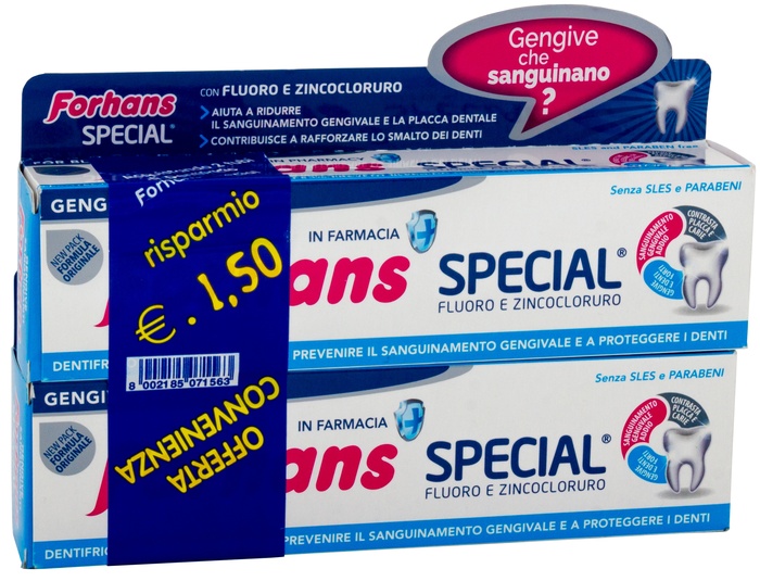 FORHANS SP DENTIF 2X75ML - Farmacia Artemisia di Montecuollo Dott. Angelo snc