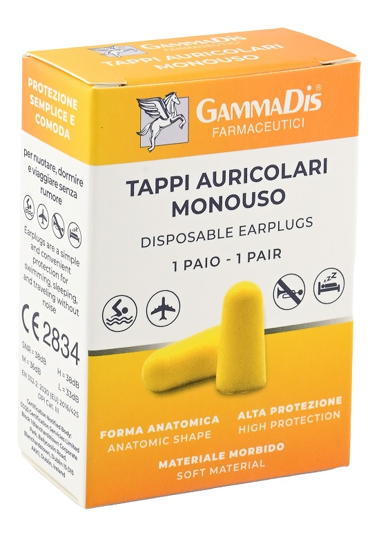 TAPPO AURICOLARE EAR GOMMAPIUMA 2 PEZZI GAMMADIS - Farmacia Artemisia di Montecuollo Dott. Angelo snc