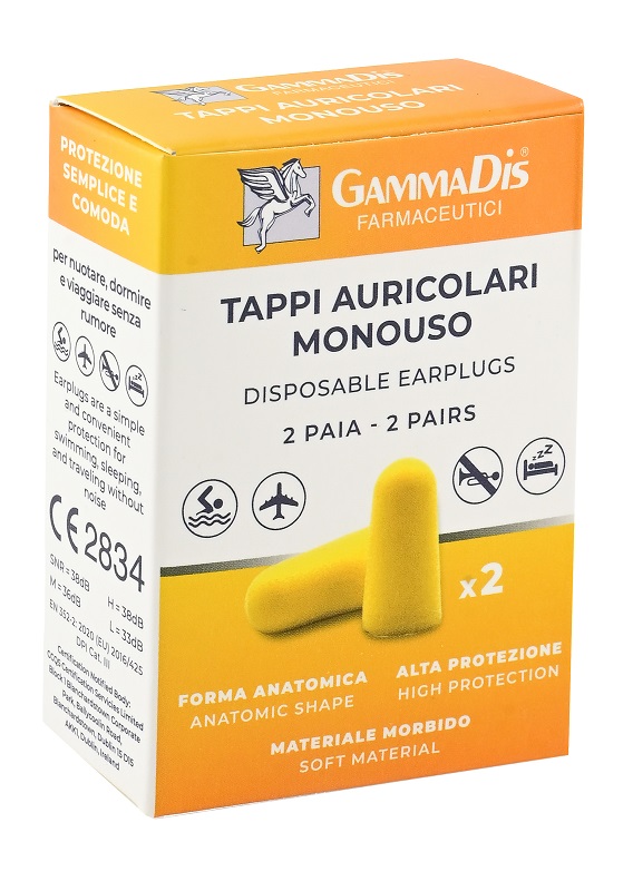 TAPPO AURICOLARE EAR GOMMAPIUMA 4 PEZZI GAMMADIS - Farmacia Artemisia di Montecuollo Dott. Angelo snc