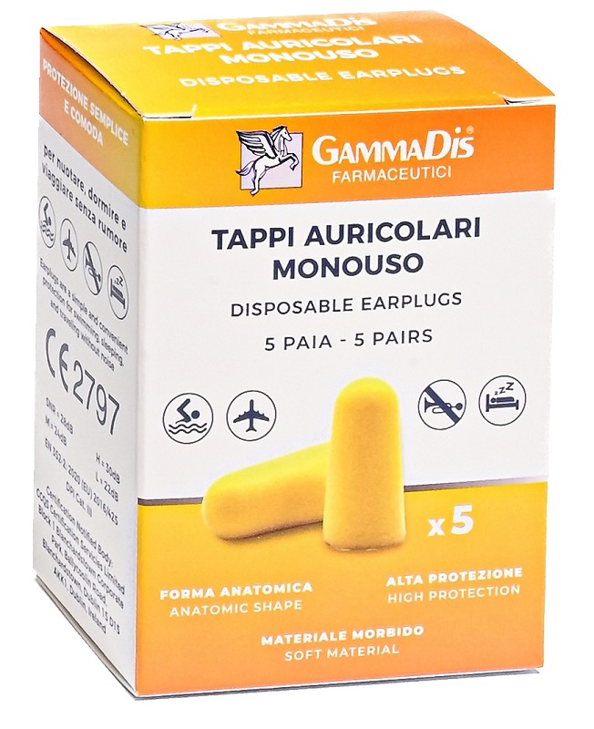 TAPPO AURICOLARE EAR GOMMAPIUMA 10 PEZZI GAMMADIS - Farmacia Artemisia di Montecuollo Dott. Angelo snc
