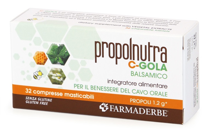 PROPOLNUTRA C GOLA BALSAMICO 32 COMPRESSE MASTICABILI - Farmacia Artemisia di Montecuollo Dott. Angelo snc