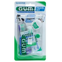 GUM TRAVEL KIT VIAGGIO 1 SPAZZOLINO PIEGHEVOLE GUM TRAVEL + 1 DENTIFRICIO VIAGGIO 12 ML + 1 ROCCHETTO FILO INTERDENTALE 10MT + 2 SCOVOLINI GOMMA GUM SOFT PICKS - Farmacia Artemisia di Montecuollo Dott. Angelo snc