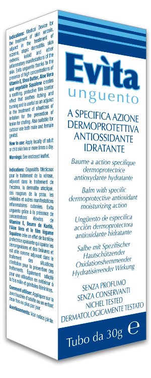 EVITA UNGUENTO A SPECIFICA AZIONE DERMOPROTETTIVA ANTIOSSIDANTE IDRATANTE 30 ML - Farmacia Artemisia di Montecuollo Dott. Angelo snc