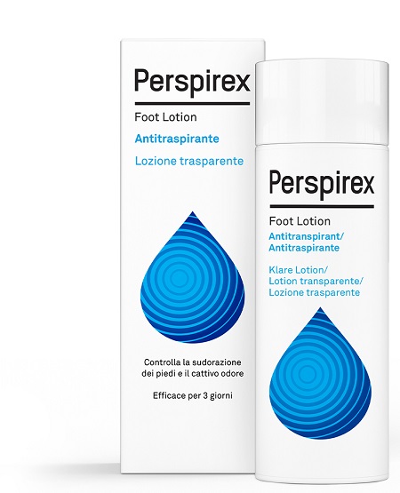 PERSPIREX FOOT LOTION ANTITRASPIRANTE LOZIONE TRASPARENTE SUDORAZIONE E CATTIVO ODORE PIEDI 100 ML - Farmacia Artemisia di Montecuollo Dott. Angelo snc