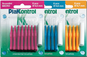 PLAKKONTROL SCOVOLINO CON MANICO MIDI 0,7 8 PEZZI - Farmacia Artemisia di Montecuollo Dott. Angelo snc