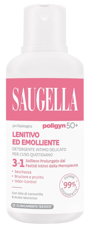 SAUGELLA POLIGYN 50+ DETERGENTE INTIMO LENITIVO ED EMOLLIENTE 500 ML - Farmacia Artemisia di Montecuollo Dott. Angelo snc
