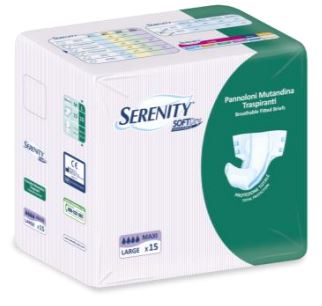 PANNOLONE PER INCONTINENZA A MUTANDINA SERENITY SOFTDRY MAXI LARGE 15 PEZZI - Farmacia Artemisia di Montecuollo Dott. Angelo snc