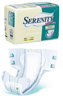 PANNOLONE PER INCONTINENZA SERENITY SOFTDRY FORMATO SUPER TAGLIA MEDIUM 30 PEZZI - Farmacia Artemisia di Montecuollo Dott. Angelo snc