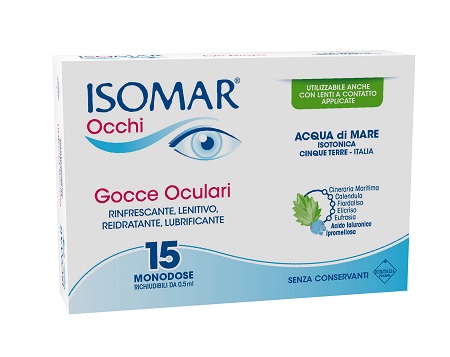 ISOMAR OCCHI GOCCE OCULARI ALL'ACIDO IALURONICO 0,20% 15 FLACONCINI - Farmacia Artemisia di Montecuollo Dott. Angelo snc
