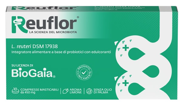 REUFLOR 10 COMPRESSE MASTICABILI AROMA LIMONE - Farmacia Artemisia di Montecuollo Dott. Angelo snc