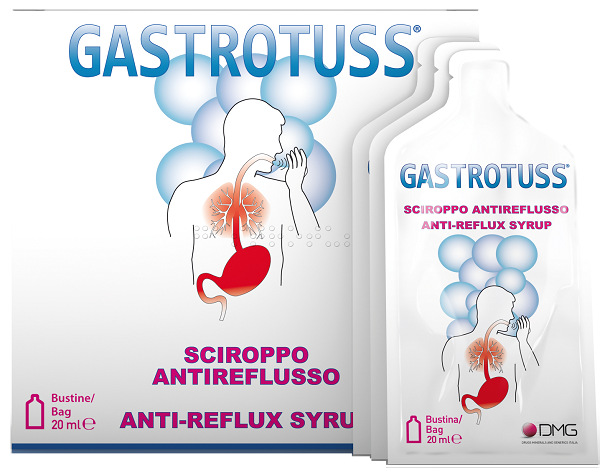 SCIROPPO ANTIREFLUSSO GASTROTUSS 25 BUSTINE MONODOSE 20 ML - Farmacia Artemisia di Montecuollo Dott. Angelo snc