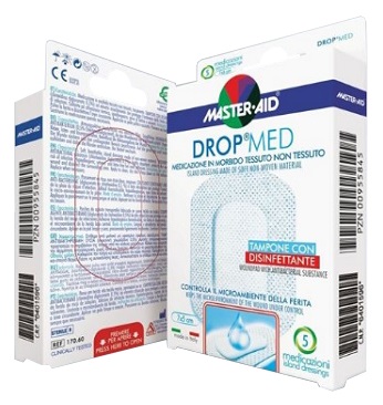 MEDICAZIONE ADESIVA MASTER-AID DROP MED 14X14 5 PEZZI - Farmacia Artemisia di Montecuollo Dott. Angelo snc