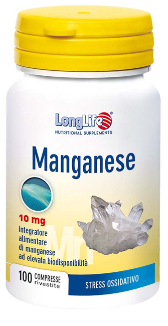 LONGLIFE MANGANESE 10 MG 100 COMPRESSE - Farmacia Artemisia di Montecuollo Dott. Angelo snc